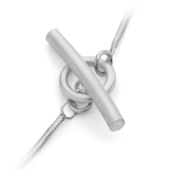 Floral Silhouette Silver Necklace Clasp