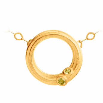 GoldPeridotSmallSwirlNecklace