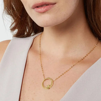 GoldPeridotSwirlNecklaceModel