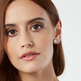 PatternedOvalSilverEarrings