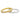 Two rings, one gold and one silver, with small gemstones on a white background