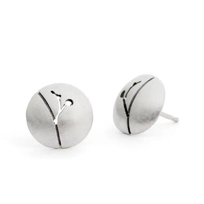 RoundSilverFloralEarrings.